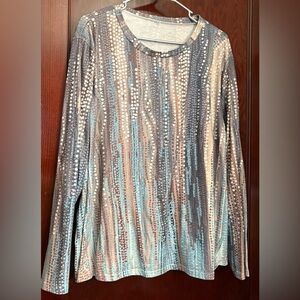 Chic Multicolor Long Sleeve Top